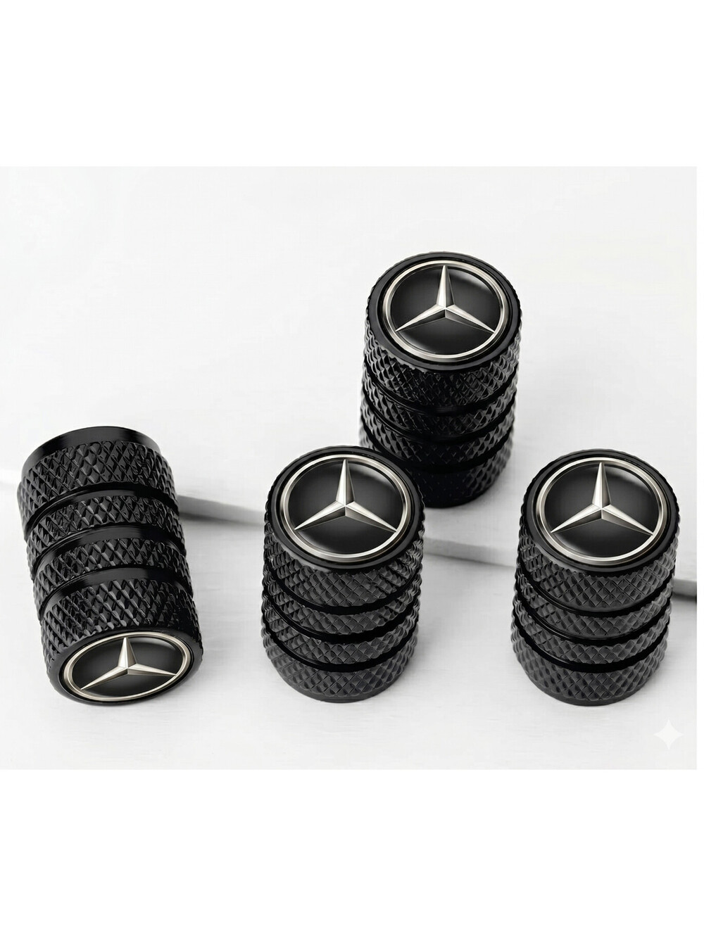 LLAVERO DE CUERO PARA AUTO DE MARCA MERCEDES SET DE 3 ACCESORIOS - Picture 5 of 5